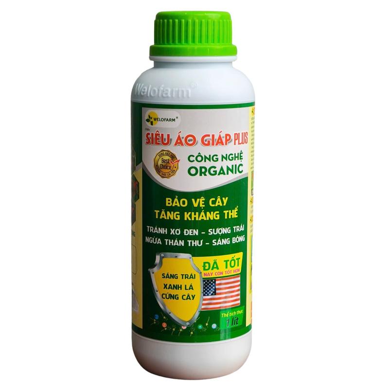 [Không Bám Màu] Phân Bón Hữu Cơ Cho Đất Trồng SIÊU ÁO GIÁP PLUS Hỗ Trợ Thán Thư, Rỉ Sắt, Nám Trái, Lá Xanh - Dày