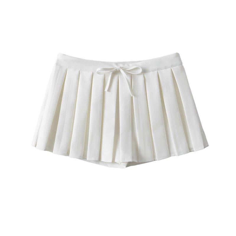 Áo polo thêu nơ mảnh len lông phối chân váy xếp ly cạp cao đính nơ DELIZ - SET PL11 4