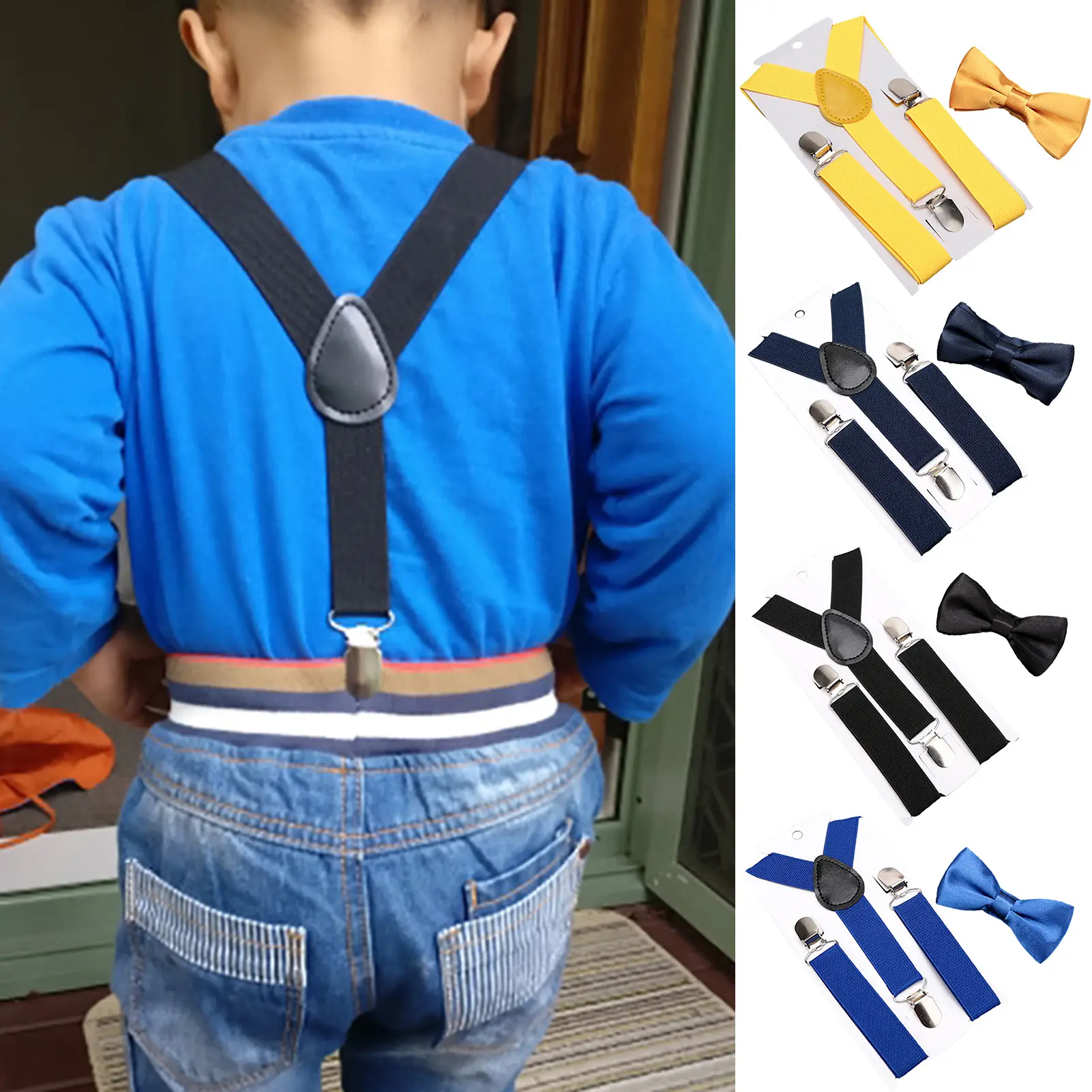 Kids' Bow Suspender Belt Fashionable Elastic Adjustable Size Versatile Design Elastic Band for Festivals Special Occasions