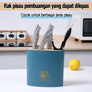 Knives Holder Tempat Pisau Dapur Multifungsi Oval Shape Knife Holder Tempat Penyimpanan Pisau Dapur Stand Tool Knife