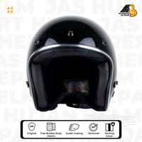 Gambar Helm Bogo List Chrome Black Glossy Custom - helm saja dari HelmPro Kota Bandung 3 Tokopedia