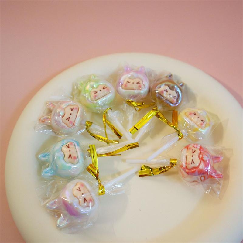 Product Introduction of Multi-colour KIKI Lollipop Mini Figure Random 1pc Electroplating Cute Cartoon Ornament Toys Accessories 11