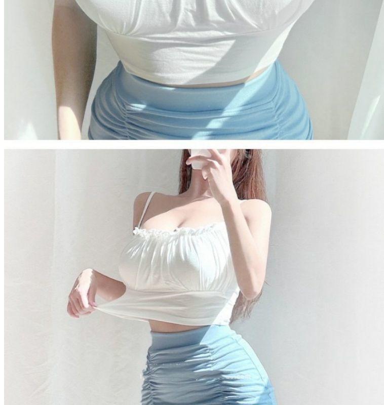 Product Introduction of Pure Hot Girl's Large Camisole with Chest Pad, Short Slim Fit Inner Bottoming Top 13