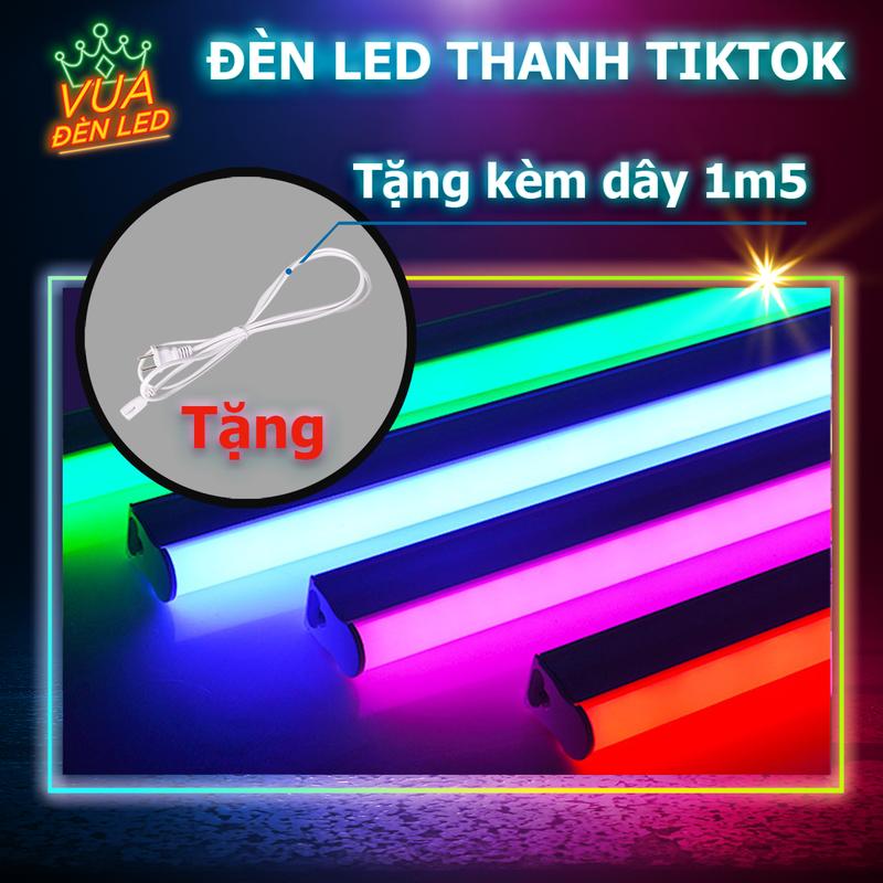 Đèn Tuýp LED 90cm Màu Xanh Dương Hồng Tặng kèm dây nguồn 1m5
