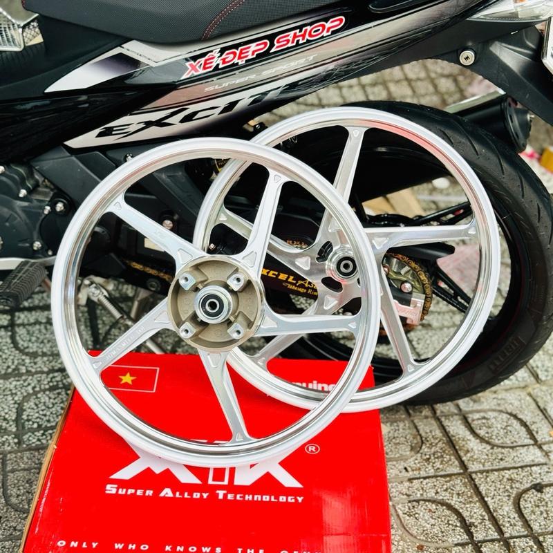  Mâm CNC crom Sirius Ex135 Ex2010 Wave110 Future Ex135 5s - bản 1.4 1.6 - mâm cnc x1r Phụ Kiện 