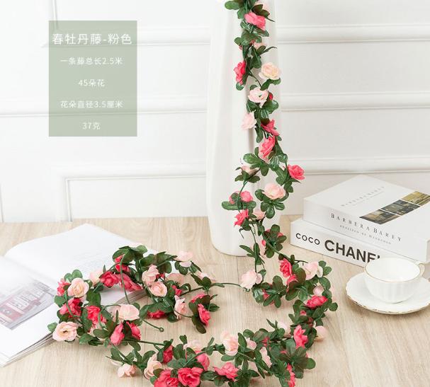 Dây hoa hồng leo giả nhiều màu sắc trang trí nhà giá rẻ. Decor Phòng Decor