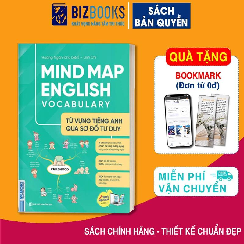 Sách Mind Map English Vocabulary - Học Từ Vựng Tiếng Anh Qua Sơ Đồ Tư Duy - Tặng Kèm Bookmark