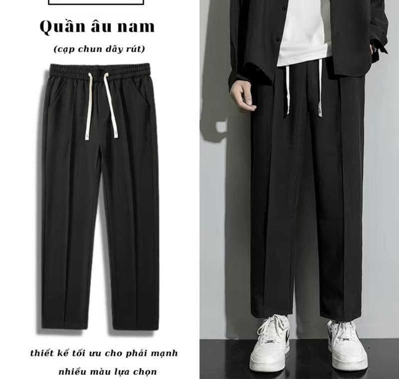 Quần âu nam nữ chất tuyết hàn cạp chun nice 90 form baggy SHIMANO mẫu đen, be, ghi chống nước kem nhung (S/M/L) Pants Menswear quana  unam quanaunam  đẹp