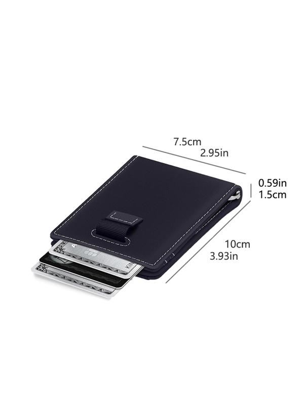 Men's Minimalist RFID Blocking Card Holder, Casual Plain Color Card Holder, Simple Style Card Holder for Daily Use 1