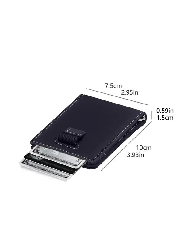 Men's Minimalist RFID Blocking Card Holder, Casual Plain Color Card Holder, Simple Style Card Holder for Daily Use 1