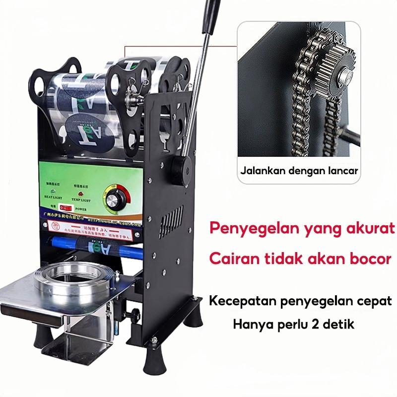 REAIM Cup Sealer Mesin Press 8-26 Oz Original Mesin Cup Sealer [Semua Ukuran Cup] Mesin Press Gelas Plastik Sealing Machine Alat penutup minuman Mesin Segel Gelas Alat Pres Gelas Mesin Pres es teh jumbo Besi Vacuum - mesin