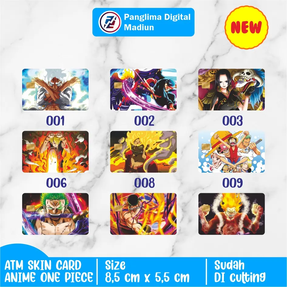 ATM SKIN CARD HOLOGRAM ONE PIECE| (Skin/Sticker kartu)