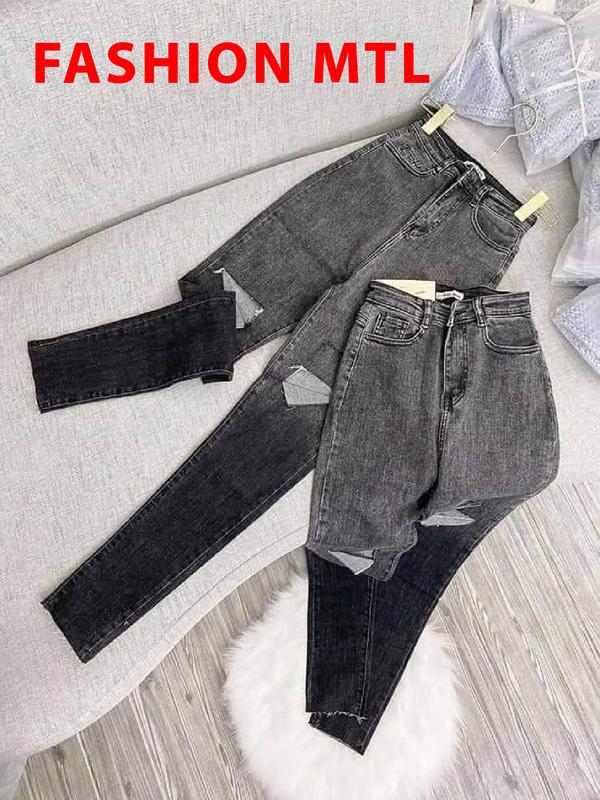 Quần  Jean loang khói rách ôm sát người, cạp cao, hàng co giãn 4 chiều siêu hách dáng Women  pants nữ quan ong 3