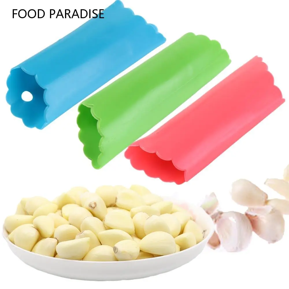 FOOD PARADISE Creative with Hole Household Silicone Garlic Peeler Garlic Peeling Press Garlic Roller Tube Garlic Skin Remover