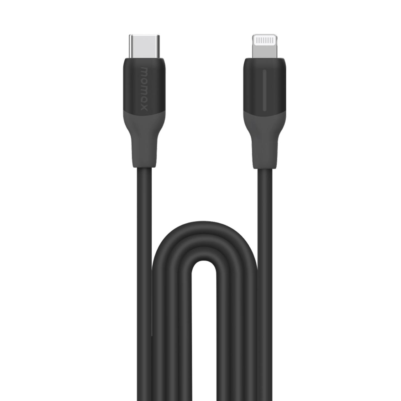 Momax Kabel Charger Lightning - USB C 1-Link Flow 1.2m - Black DL53D