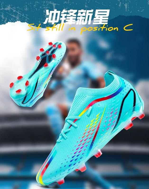 Product Introduction of Soccer shoes for men fashion sneakers football shoes century Cup same new Messi long spike broken nail professional football shoes sport running shoes big size 35-45 22