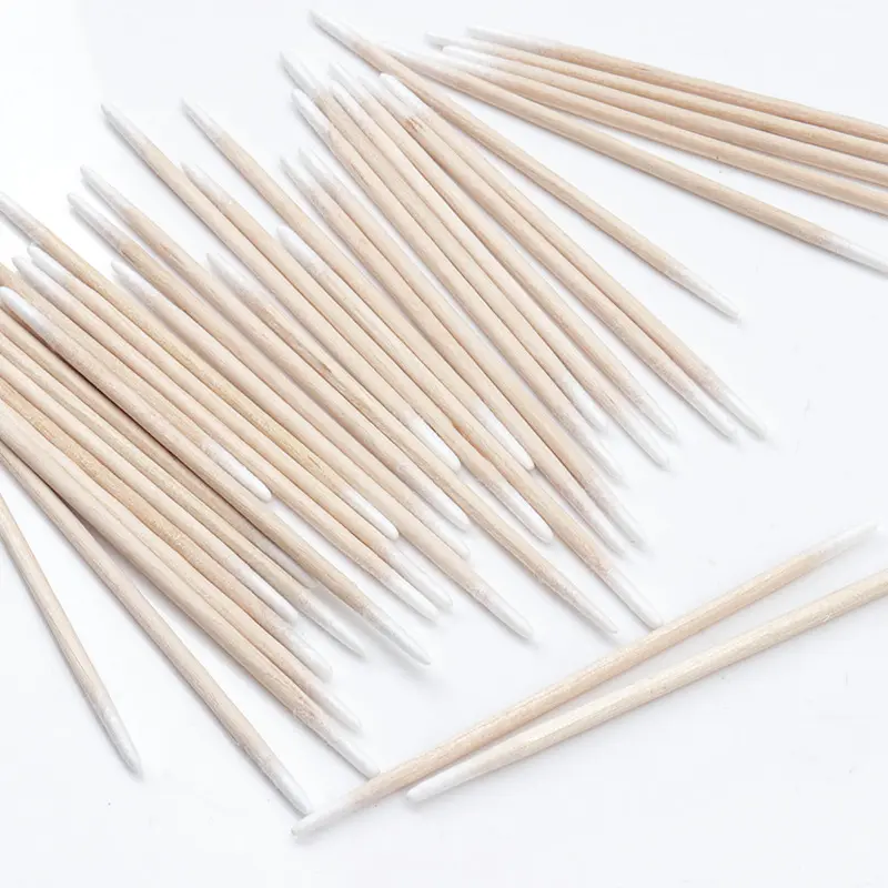 Disposable Double-Headed Pointed Cotton Swab Eyelash Tattoo Embroidery Pointed Cotton Swab Makeup Beauty Hygiene Cleaning Cotton Swab