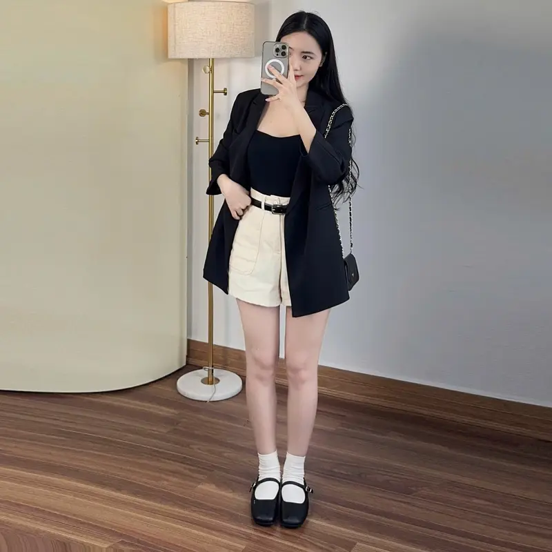 Ngocanh6959 A714 Áo blazer khoác nữ Quảng Châu phong cách tiểu thư sang trọng Hàn Quốc 5