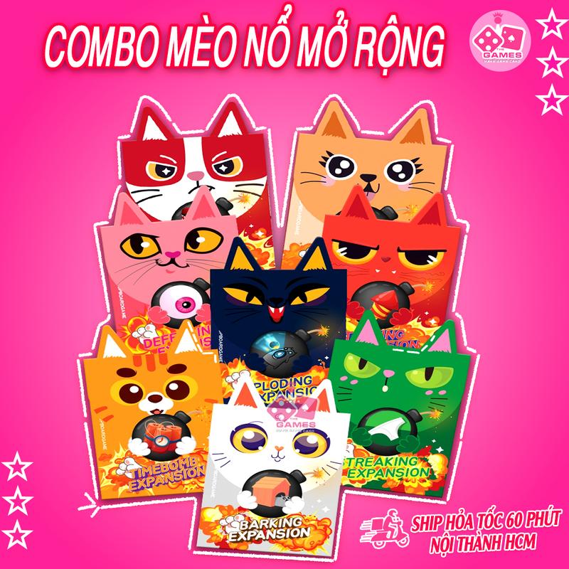  COMBO Full 8 bộ bài mèo nổ mở rộng Explodingkitten việt hóa hàng cao cấp 