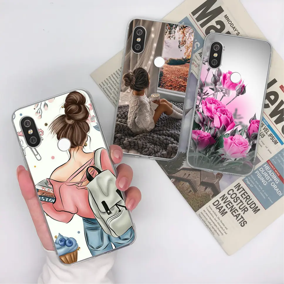 For Xiaomi Max 3 Max 3 Pro Cases Beautiful Girl Fashion Simplicity Phone Cover Protective Silicone Transparent Shell For XiaomiMax3 Max3 Pro Easy Clean Bumper