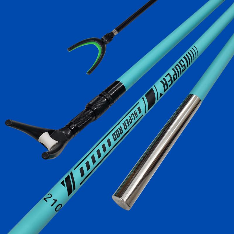 Gác cần và cán vợt câu đài cacbon SUPER ROD Loại 1, kích thước 2.1m, 2.4m, 2.7m Đi Câu Câu Cá