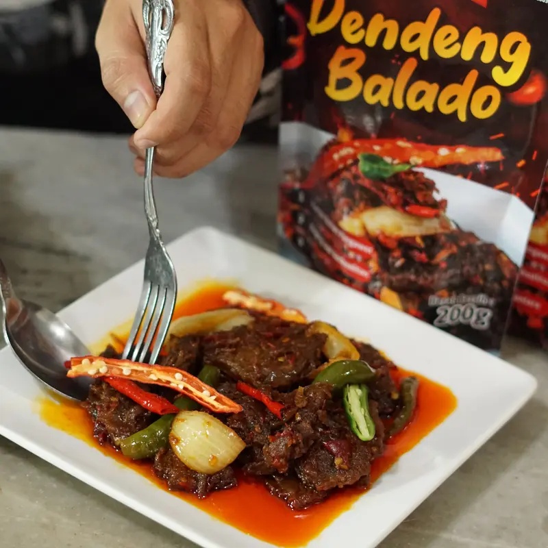 Gratis Ongkir Dendeng Sapi Baladonesia 200gr / Oseng mercon Daging  / sambal balado pedas enak lembut dan gurih tanpa bahan pengawet 7