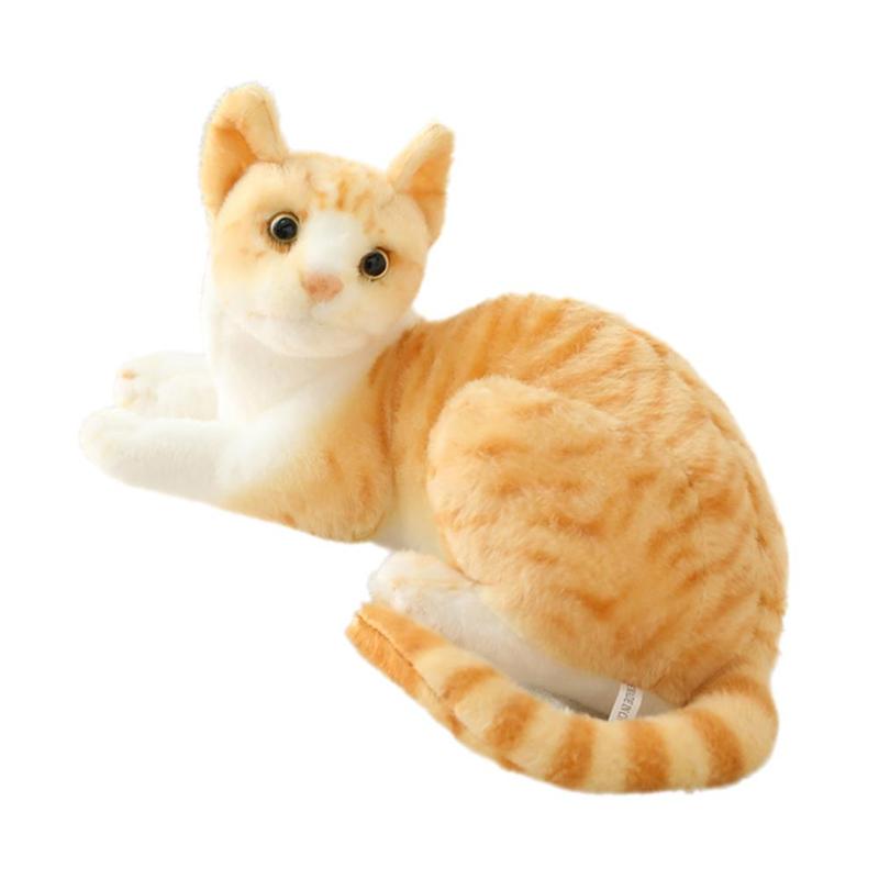 Product Introduction of Simulation Cat Plush Toy Simulation Cat Realistic Short Plush Doll Doll Cat F8F6 16