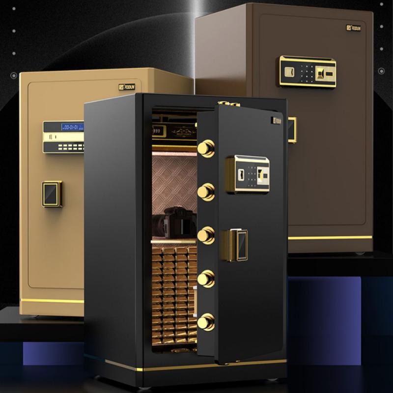 Két Sắt Điện Tử Thông Minh Khoá Vân Tay, Khoá Số, Két Gia Đình Chống Cháy An Toàn kích thước 65*45*43 cm