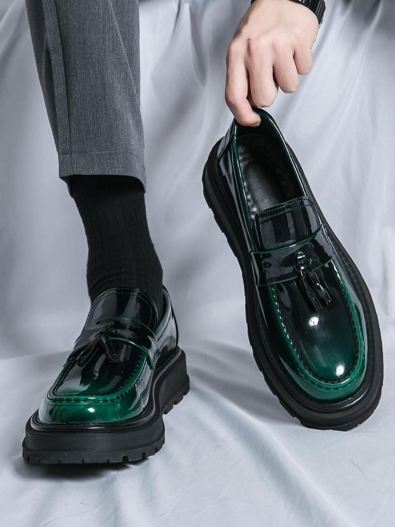 Product Introduction of Men's Business Style Solid Color  Dress Shoes, Fashionable Round Toe Shoes for Work Office, Casual Trendy Shoes for Daily Wear 2
