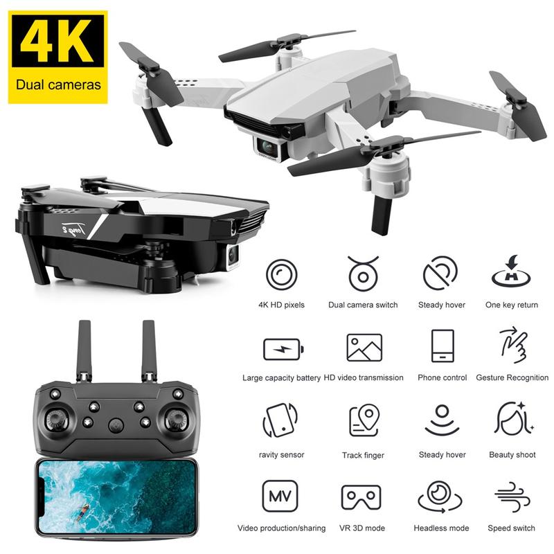 Máy bay không người lái E88 Max, mới, camera kép, chất lượng 4K, thời gian bay 15 phút, pin 1800mAh, chức năng WiFi, điều khiển từ xa, tương thích với điện thoại 3