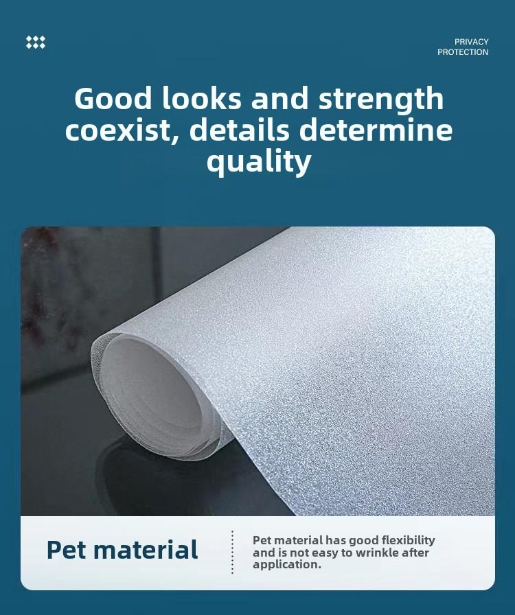 Product Introduction of 1PC/Window film; bathroom privacy static cling, anti-peeping home and office, static glass cling - no adhesive matte covering windows and shower doors, frosted - living room anti-UV window film 3