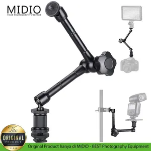 Magic Arm Midio Articulating Magic Friction Arm Adjustable w/Hot Shoe Magic Arm Camera Kamera