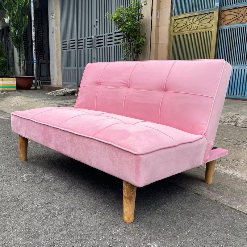 Ghế Sofa Mini 3 Trong 1 Dài 1m2 [Giao Hàng Miễn Phí] - Sofa Giường Nằm Gấp Gọn Vải Nhung - Nỉ - Da sofa nệm  gấp ghế  sofa combo