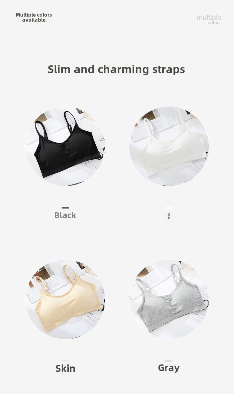 Product Introduction of Japanese Underwear Female Non-Steel Ring Student Girls Large Breasts Show Small Bra Thin Section Summer 4