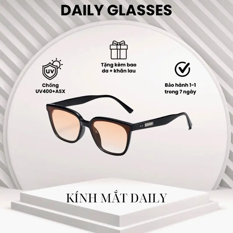 Kính mắt Daily-KM55-Bản GM cặp đôi nam nữ Basic chất đẹp 0