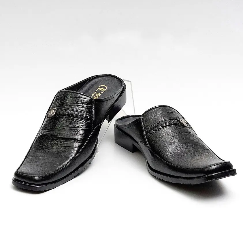 SEPATU SANDAL KULIT ASLI BUSTONG KULIT ASLI BEST SELLER SANDAL SEPATU KULIT TERBAIK PREMIUM 8012 Shoes Hitam