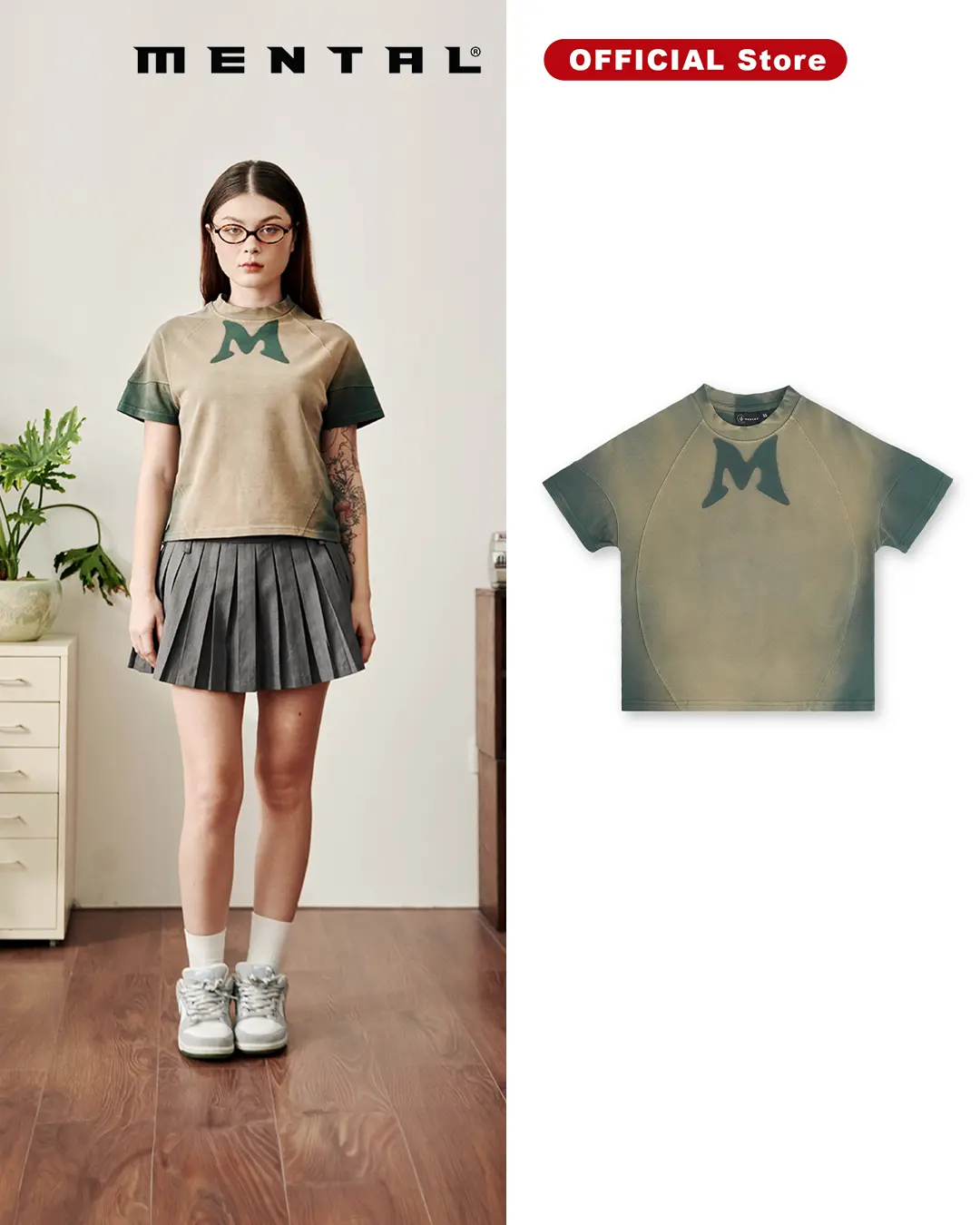 Áo Thun Nữ Cổ Tròn Wash Baby Tee M FRAME - MENTAL Top Women