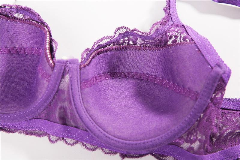 Product Introduction of Big Thin cup Lace Summer Bra for Women Sexy Lingerie Underwire Cotton bra soft big size t shirt lady bra 32 34 36 38 40 BC 13