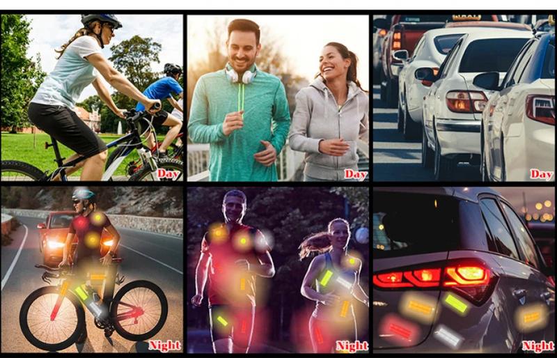 Product Introduction of 10PCs reflective warning stickers car wheels reflective strip stickers reflective safety stickers 21