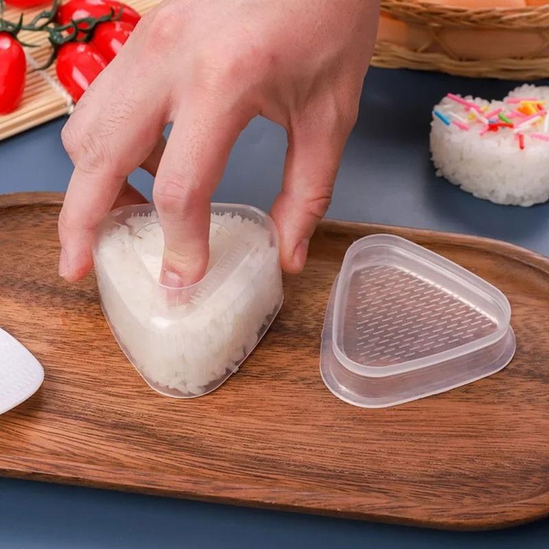 Product Introduction of New DIY Rice Ball Mold Cartoon Shape Transparent Sushi Mould Non-stick Kitchen Gadgets Bento Accessories 20