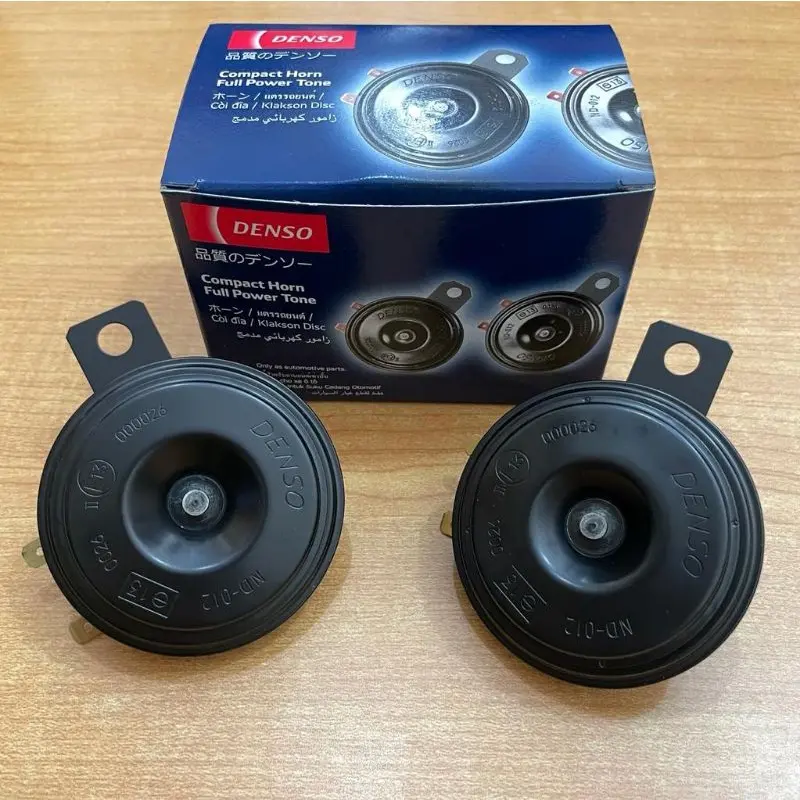 Klakson Denso Compact Disc Horn Set 12v  stereo double merk DensoAsli Bawaan Toyota Termurah terlariss
