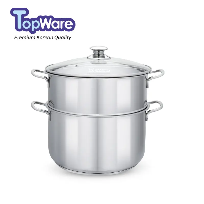 Bộ Xửng Hấp Đáy Từ Inox 3 Đáy Cao Cấp TOPWARE - Size 24/26/28 Dày hơn loại phổ thông 30% nồi hấp 2 tầng 1