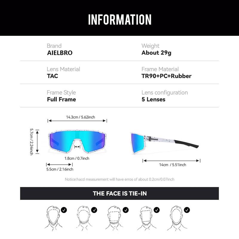 Cycling Goggles, Polarized Outdoor Sports Goggles, Photochromic Sunglasses, Road Mountain Bicycle Riding Protection Goggles 1