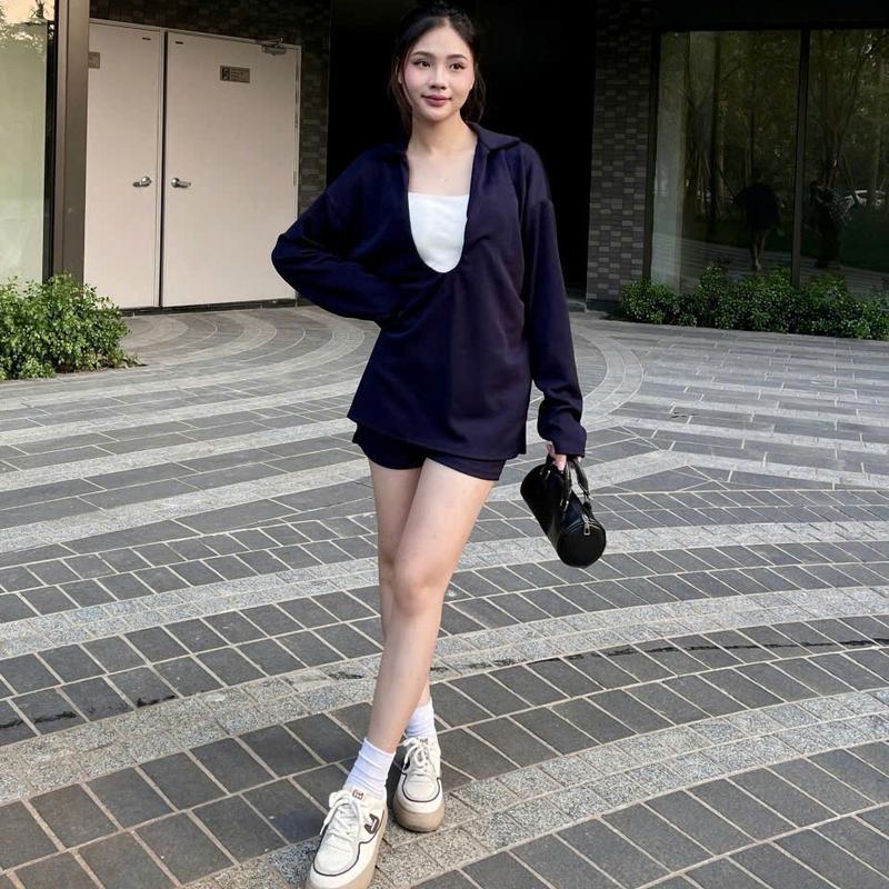 Bộ 3 món áo len gân xẻ cổ hothit thu đông 2024-2025 cho nữ - Women Nhung 4
