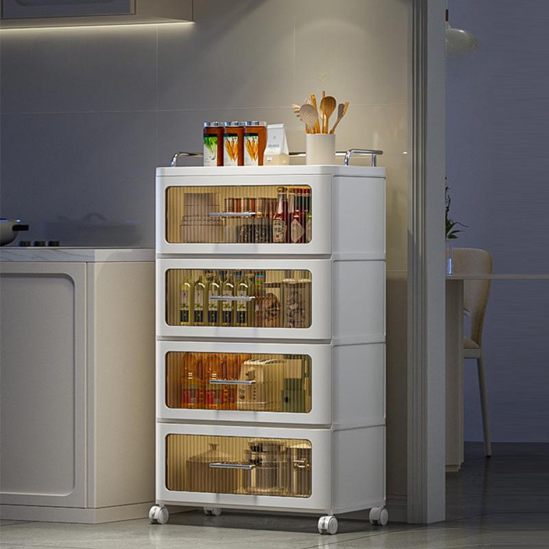 Multi-Functional Drawer Storage Cabinet Household Storage Cabinet Organizing Cabinet Multi-Layer Toy Snack Movable Storage Rack 1