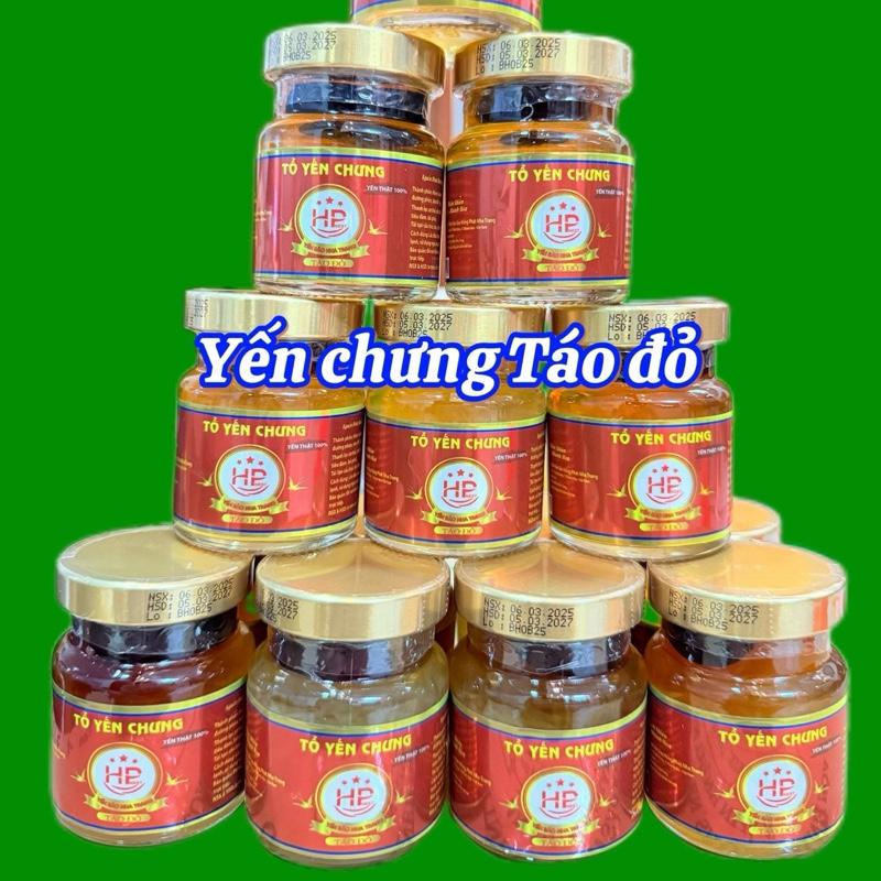 Combo 10 hũ yến chưng táo đỏ chứa 50% yến sào tương đương 6g yến tươi giúp bồi bổ cơ thể hỗ trợ người ho thường xuyên bổ phổi tiêu đàm tăng cường đề kháng và miễn dịch.