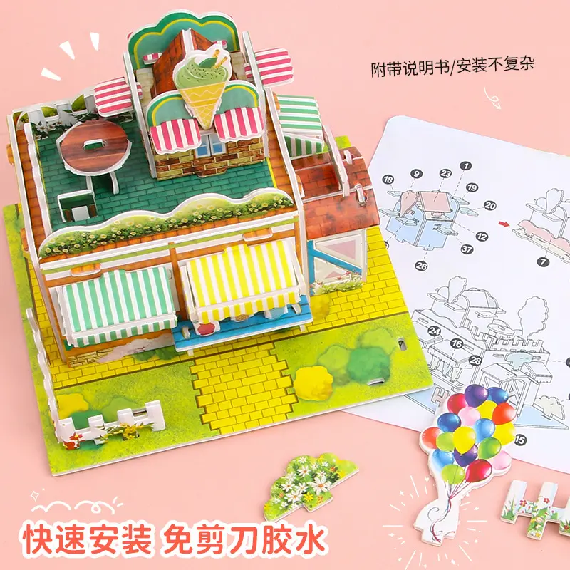 Đồ Chơi Xếp Hình Ba Chiều, 3D, Đồ Chơi Giáo Dục Mầm Non lục  lạc  cầm  tay  cho  bé 2