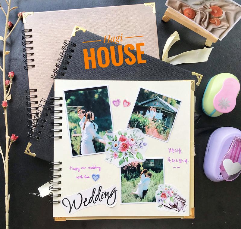 Sổ dán ảnh 20 trang - set làm sổ Scrapbook album ảnh sáng tạo lưu giữ kỷ niệm tự Decor