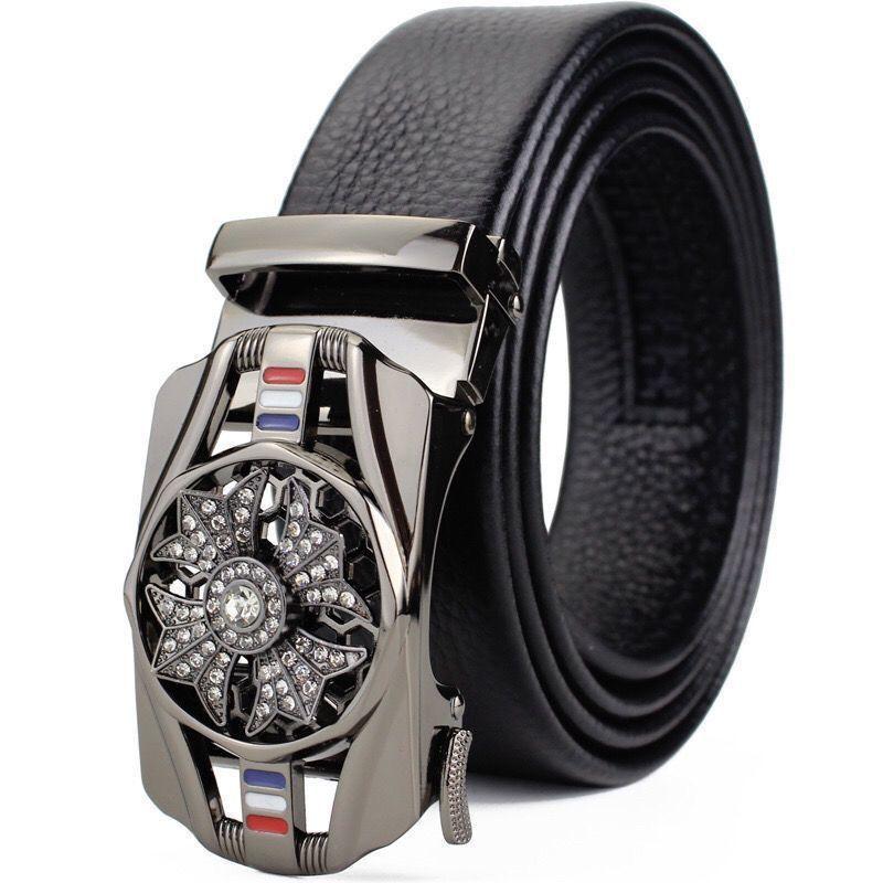 sabuk thắt lưng nam bản mu Khóa bibcock tự động 4.0cm xoay vành đai snap vành đai khóa hợp kim cao cấp 2024 - Mũ th ă t _ lư ng _  da lộn dây nịt chữ h duyanh leather Titan 6