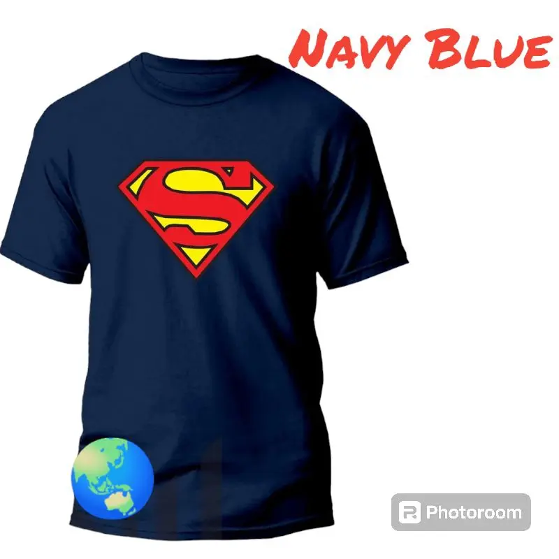 Baju T Viral Superman, 100% Kapas Lembut, Kualiti Premium, Saiz Uniseks, Tersedia dalam Saiz S hingga 3XL